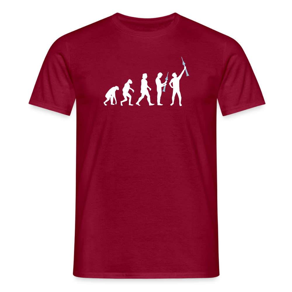 Evolution - Männer Premium T-Shirt - Ziegelrot