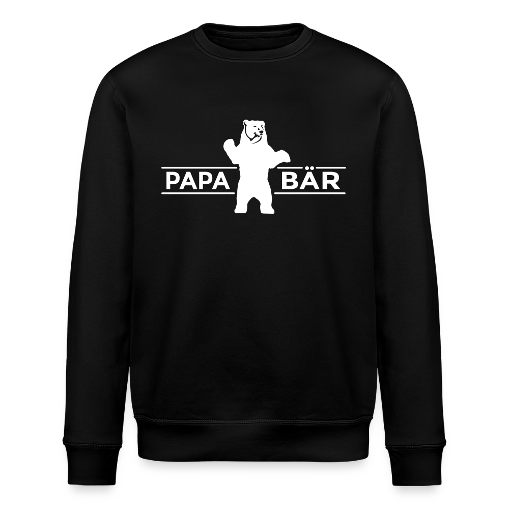 Papa Bär - Unisex Bio Sweatshirt - Schwarz