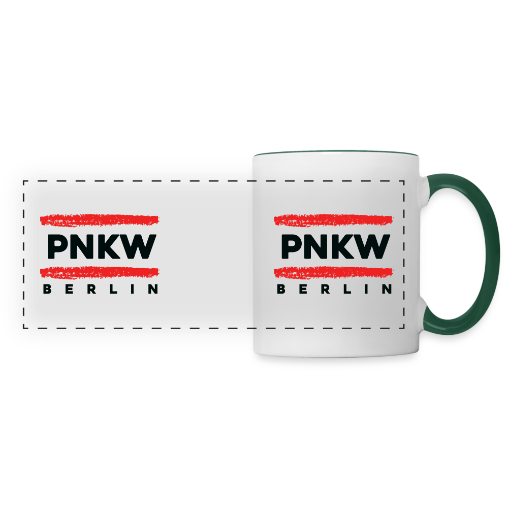 PNKW - Tasse zweifarbig - Weiß/Dunkelgrün