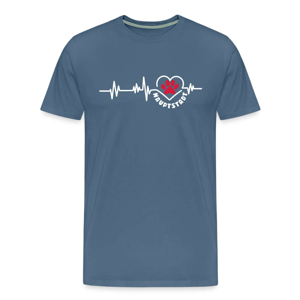 Haupstadt - Männer Premium T-Shirt - Blaugrau