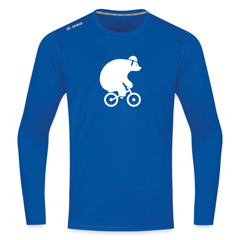 Fahrradbär - Männer Sport Langamshirt - Royalblau
