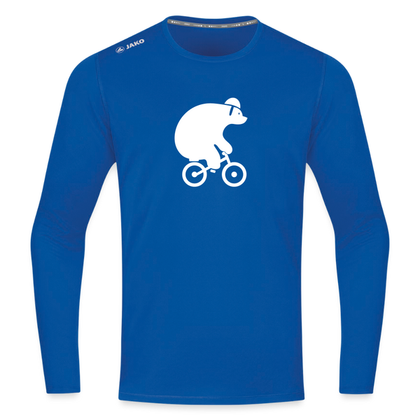 Fahrradbär - Männer Sport Langamshirt - Royalblau