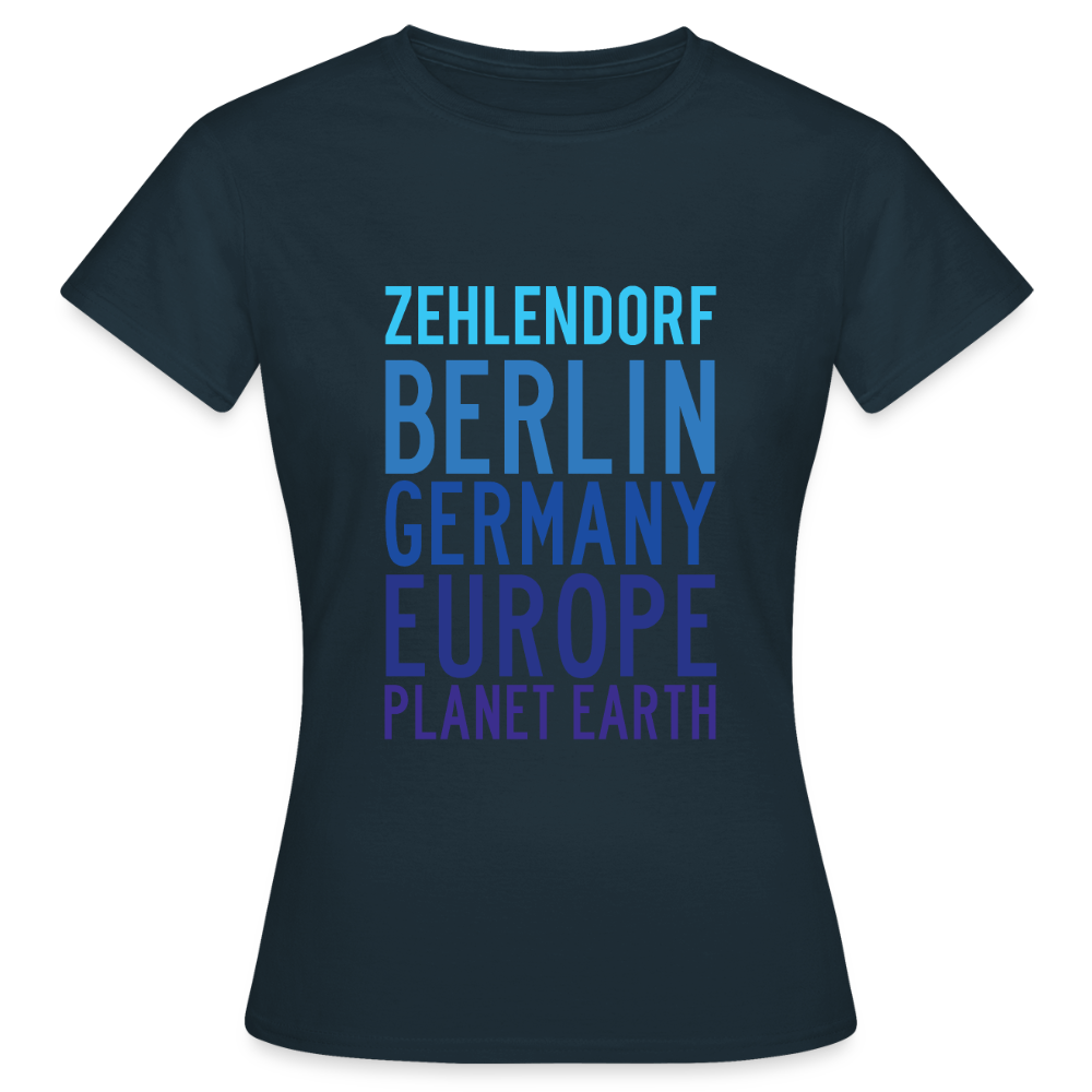 Zehlendorf Planet Earth - Frauen Premium T-Shirt - Navy