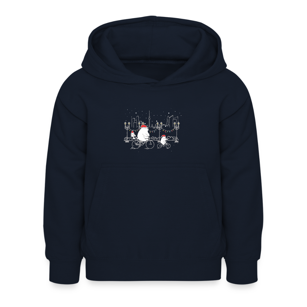 Fahrradtour zu Weihnachten - Kinder Hoodie - Navy