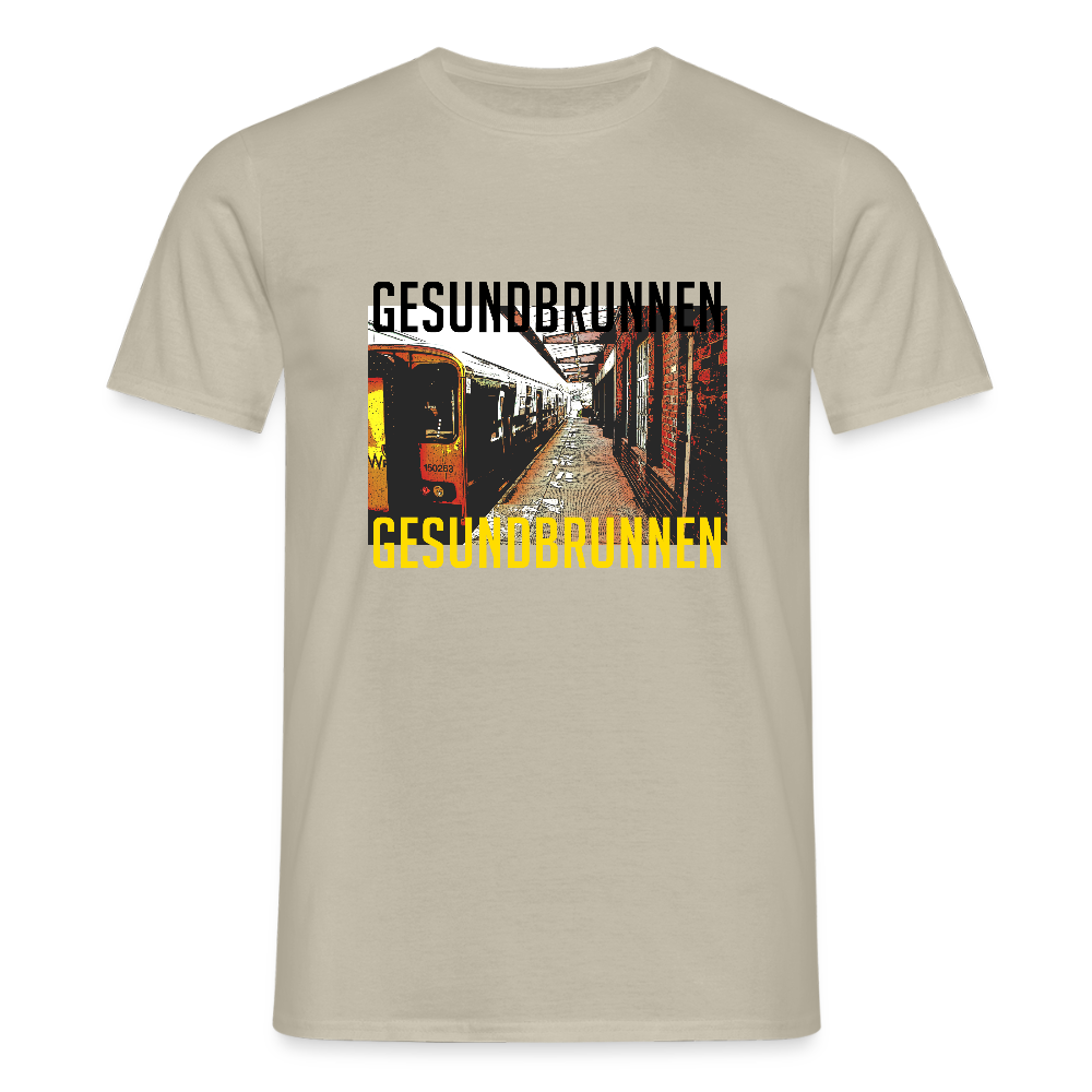 Gesundbrunnen - Männer Premium T-Shirt - Sandbeige