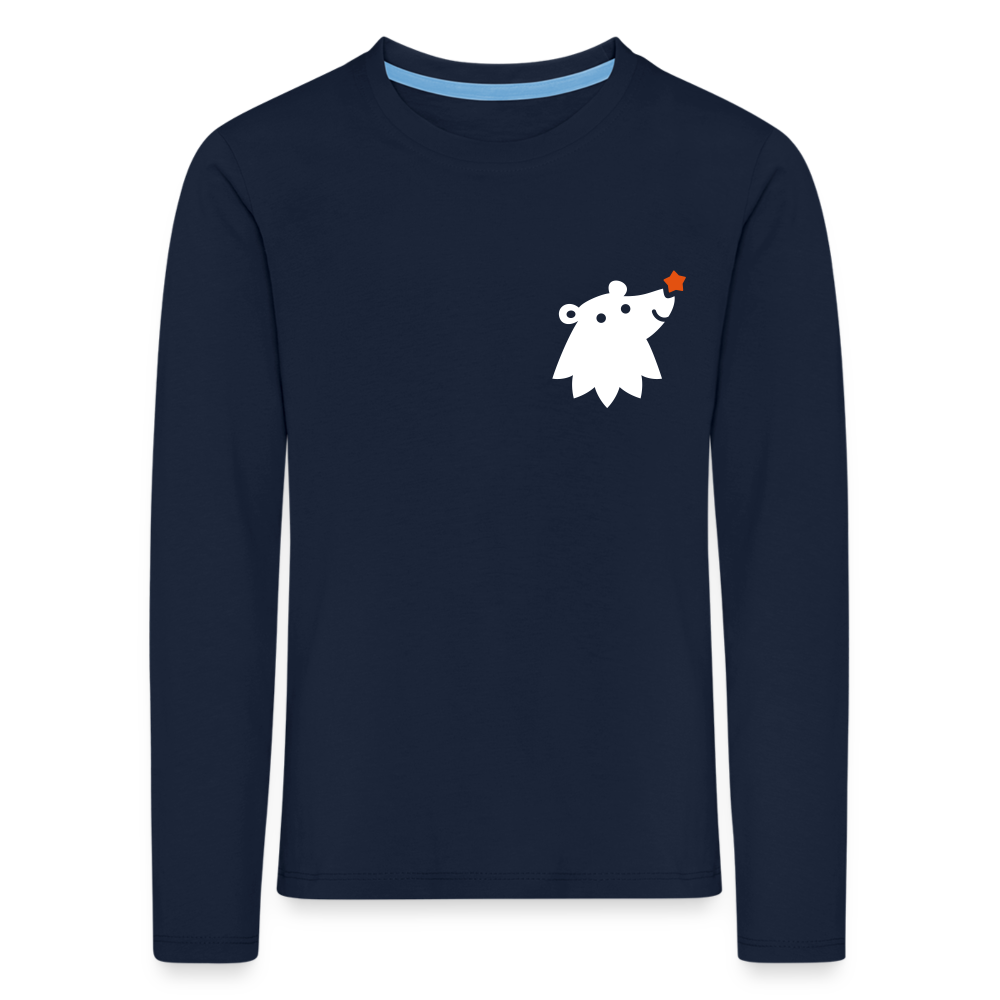 Schnauze Bär - Kinder Langarmshirt - Navy
