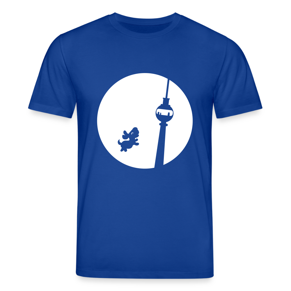 Hund am Fernsehturm - Unisex Bio T-Shirt - Dunkelblau