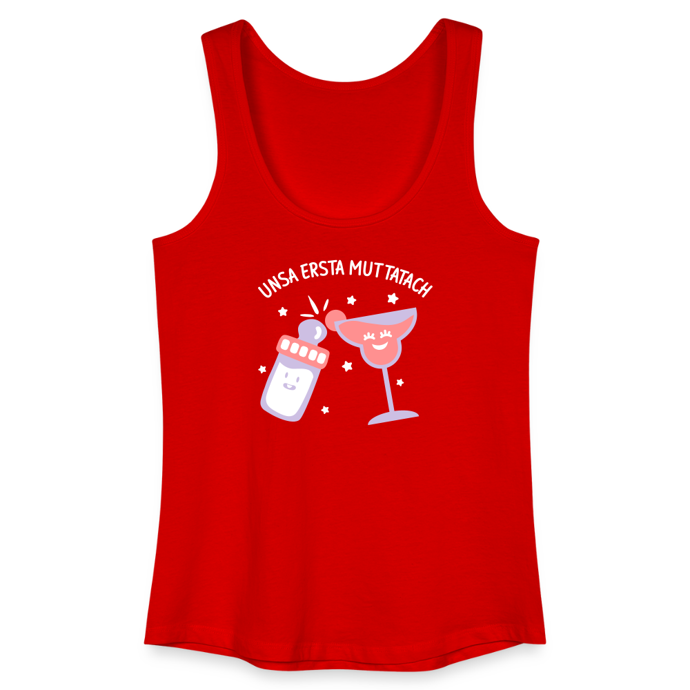unsa ersta Muttatach - Frauen Bio Tank Top - Rot