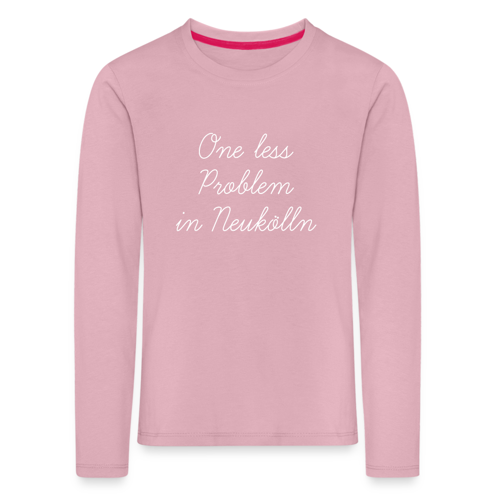 One Less Problem in Neukölln - Kinder Langarmshirt - Hellrosa