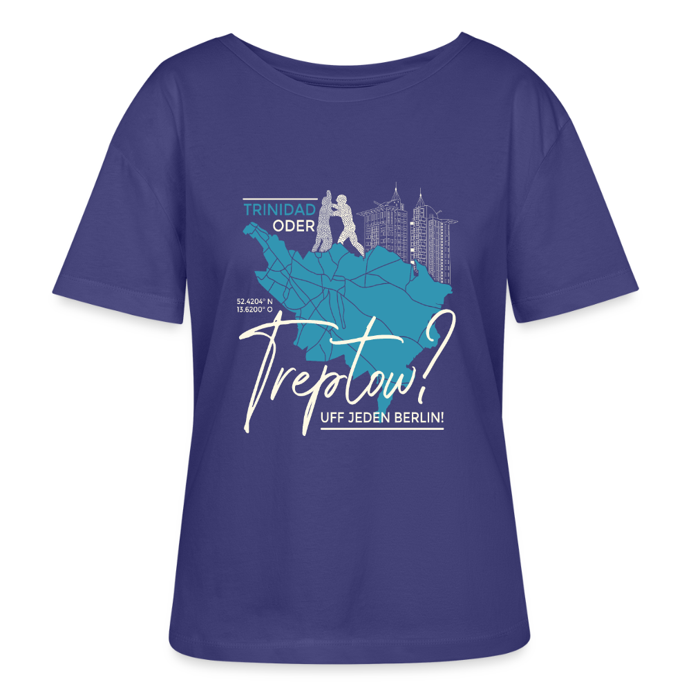 Trinidad oder Treptow - Relaxed Rundhals Frauen Bio-T-Shirt - Dämmerung