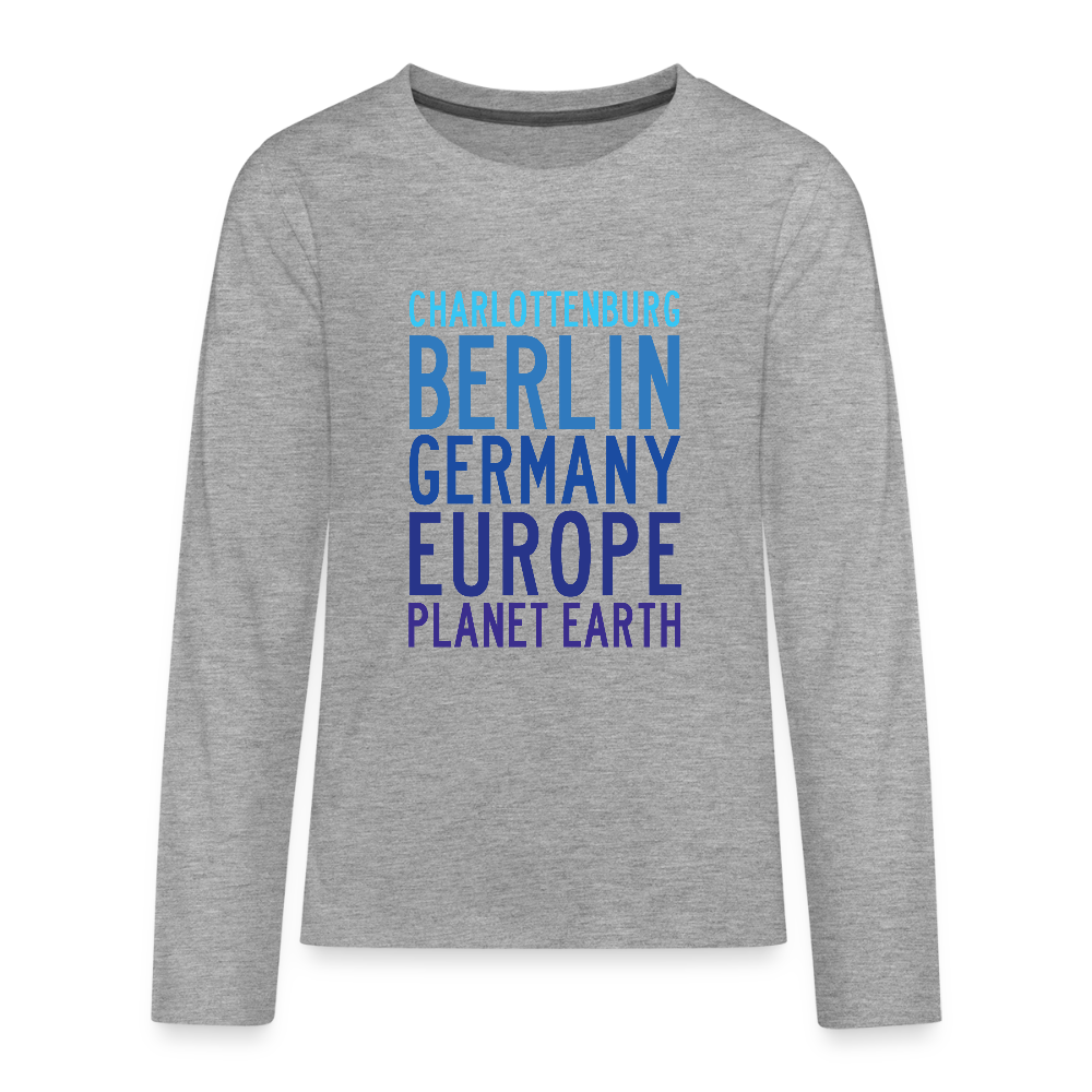 Charlottenburg - Earth - Teenager Langarmshirt - Grau meliert