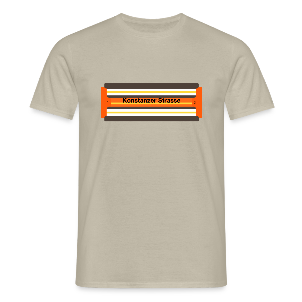 Konstanzer Strasse - Männer Premium T-Shirt - Sandbeige