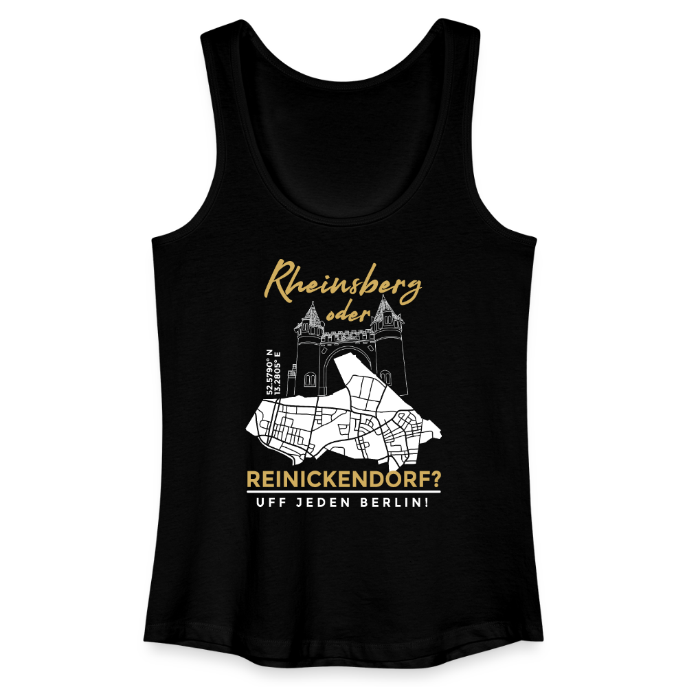 Rheinsberg oder Reinickendorf - Frauen Bio Tank Top - Schwarz