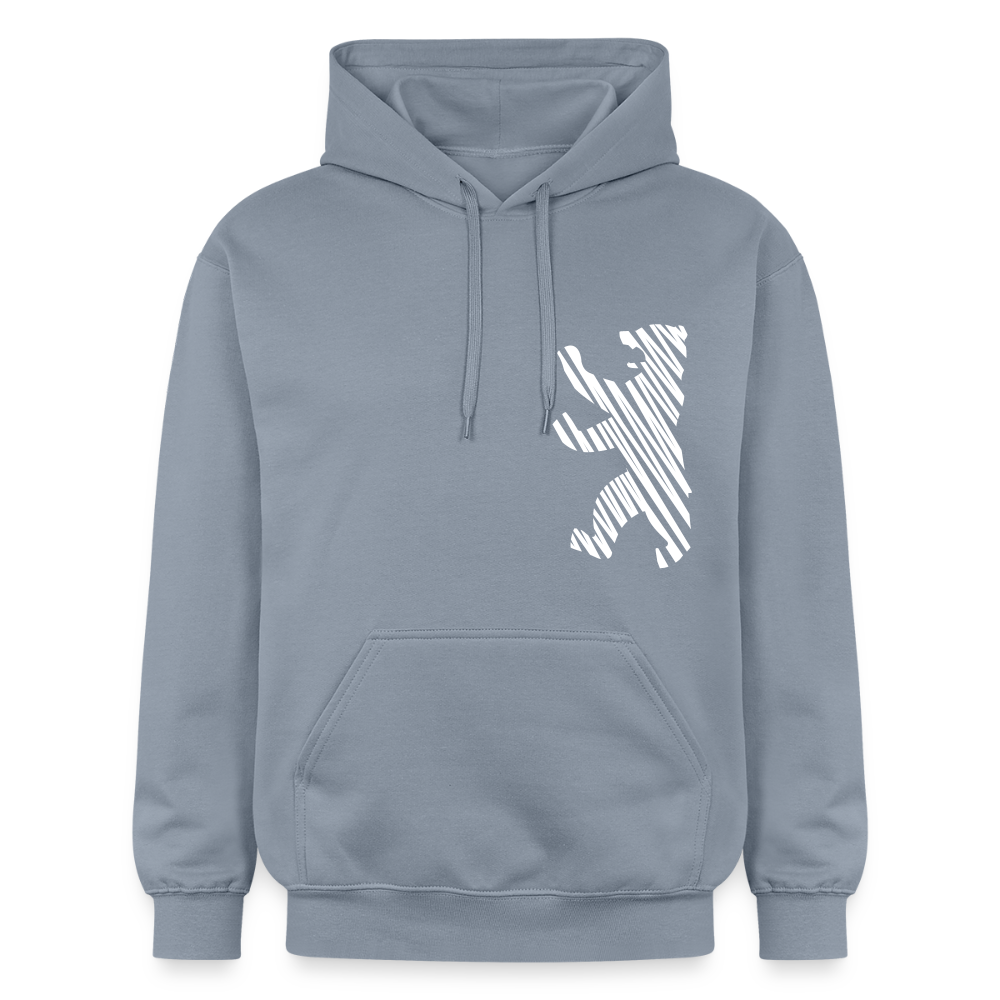 Berliner Bär im Netz - weiß - Hoodie - Blau
