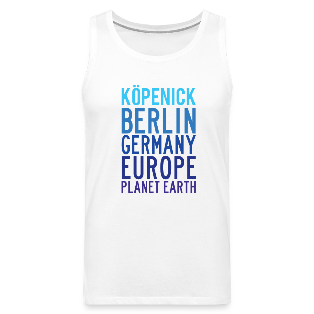 Köpenick Planet Earth - Männer Premium Tank Top - Weiß