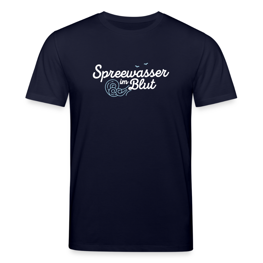 Spreewasser im Blut - Unisex Bio T-Shirt - Navy