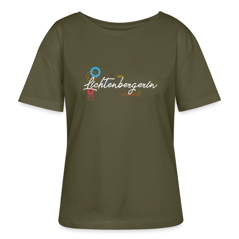 Lichtenbergerin - Relaxed Rundhals Frauen Bio-T-Shirt - Khaki