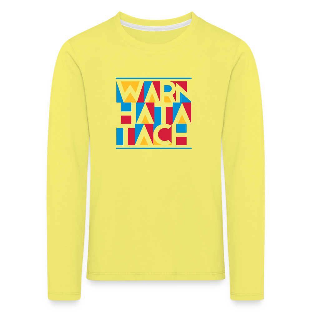 Warn Hata Tach - Kinder Langarmshirt - Gelb