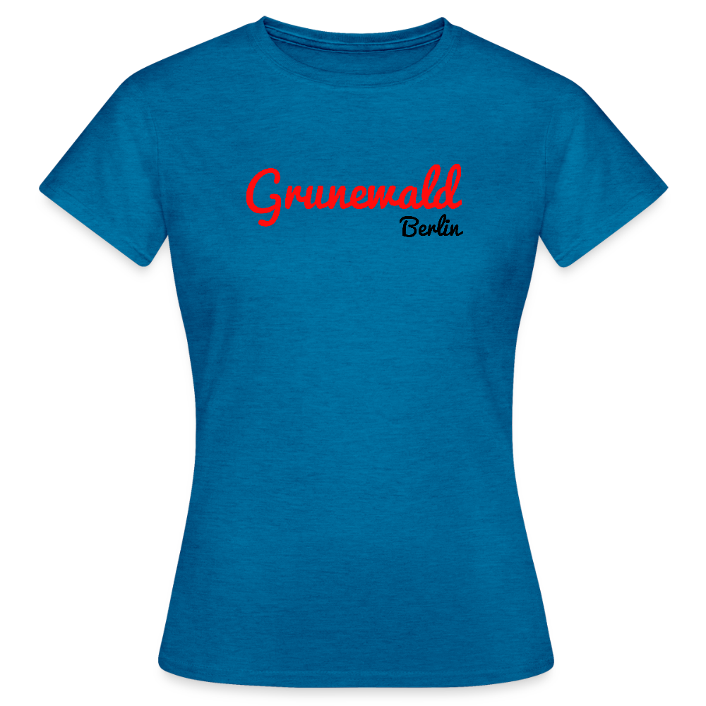 Grunewald Berlin - Frauen Premium T-Shirt - Antikblaues Saphir meliert