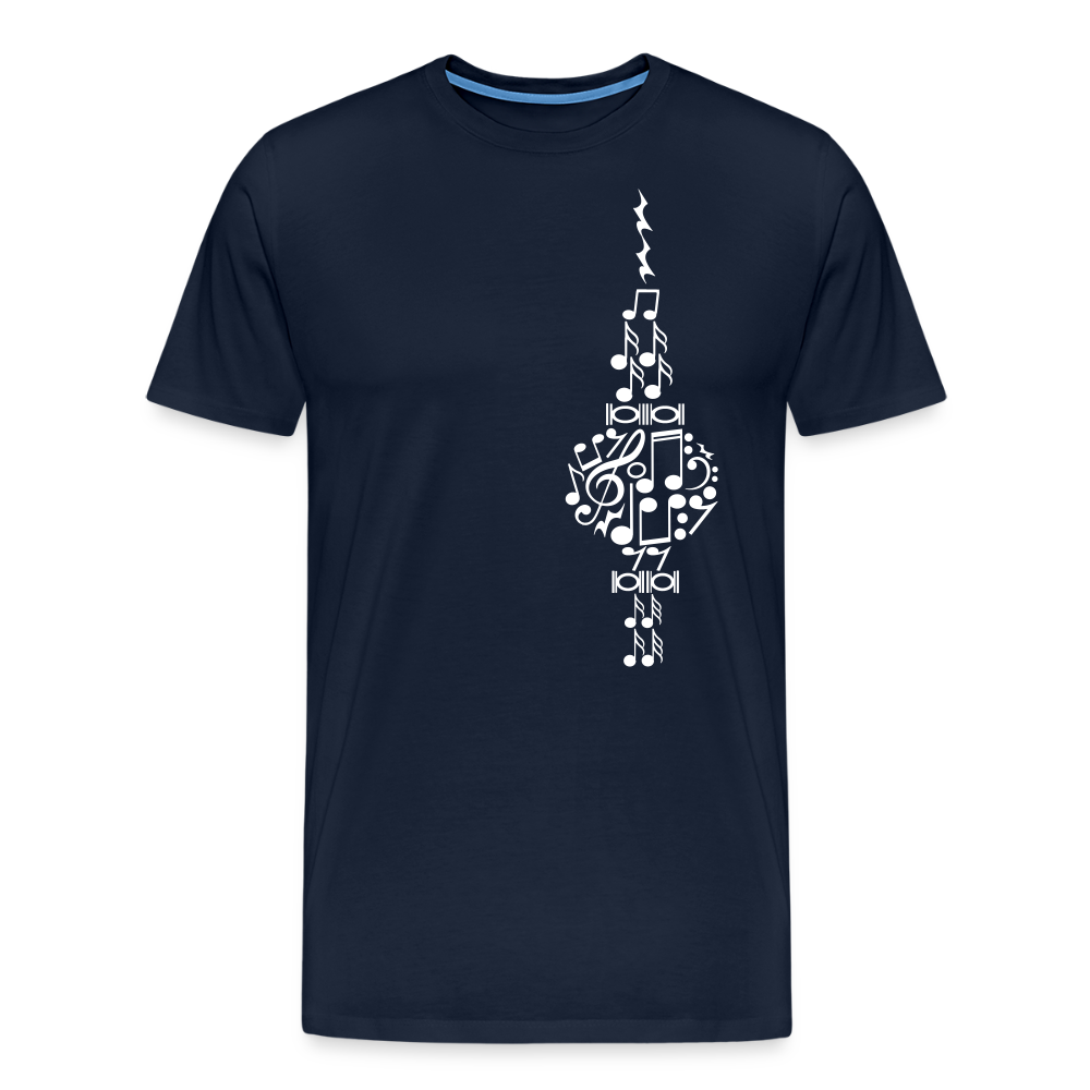 Fernsehturm der Noten - Männer Premium T-Shirt - Navy