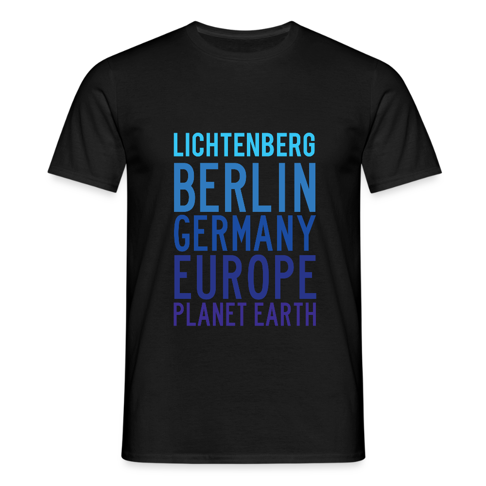 Lichtenberg Planet Earth - Männer Premium T-Shirt - Schwarz