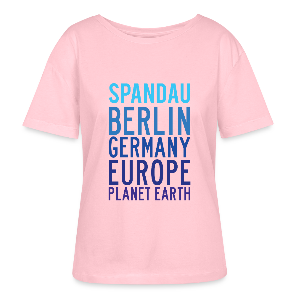 Spandau Planet Earth - Relaxed Rundhals Frauen Bio-T-Shirt - Hellrosa