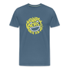 Wennde lachst, mach ick mit! - Männer Premium T-Shirt - Blaugrau