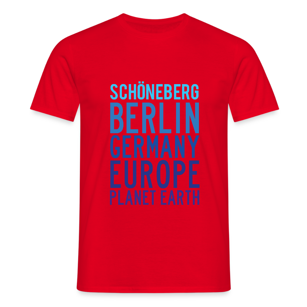 Schöneberg Planet Earth - Männer Premium T-Shirt - Rot
