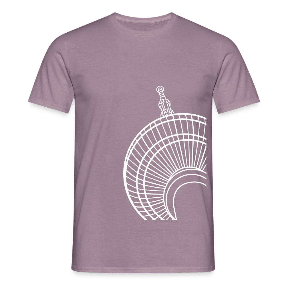 Der Turm von unten - weiß - Männer Premium T-Shirt - Lilagrau