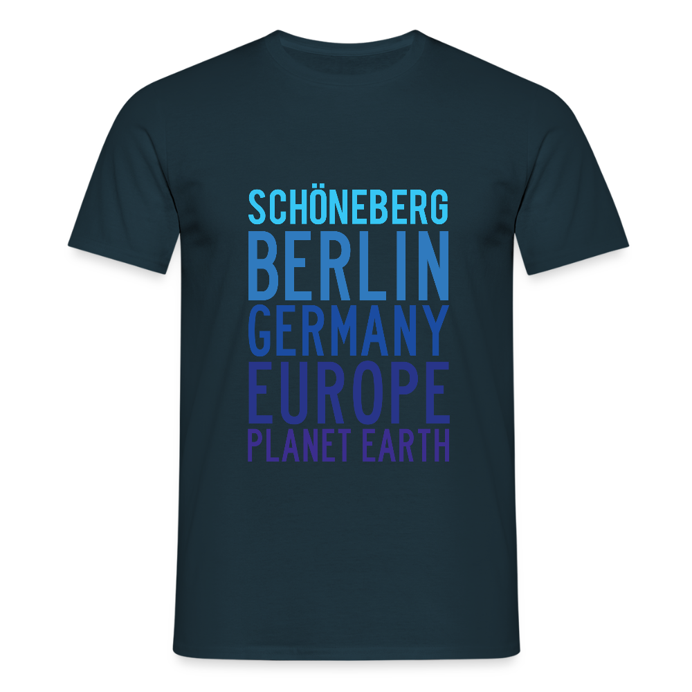 Schöneberg Planet Earth - Männer Premium T-Shirt - Navy