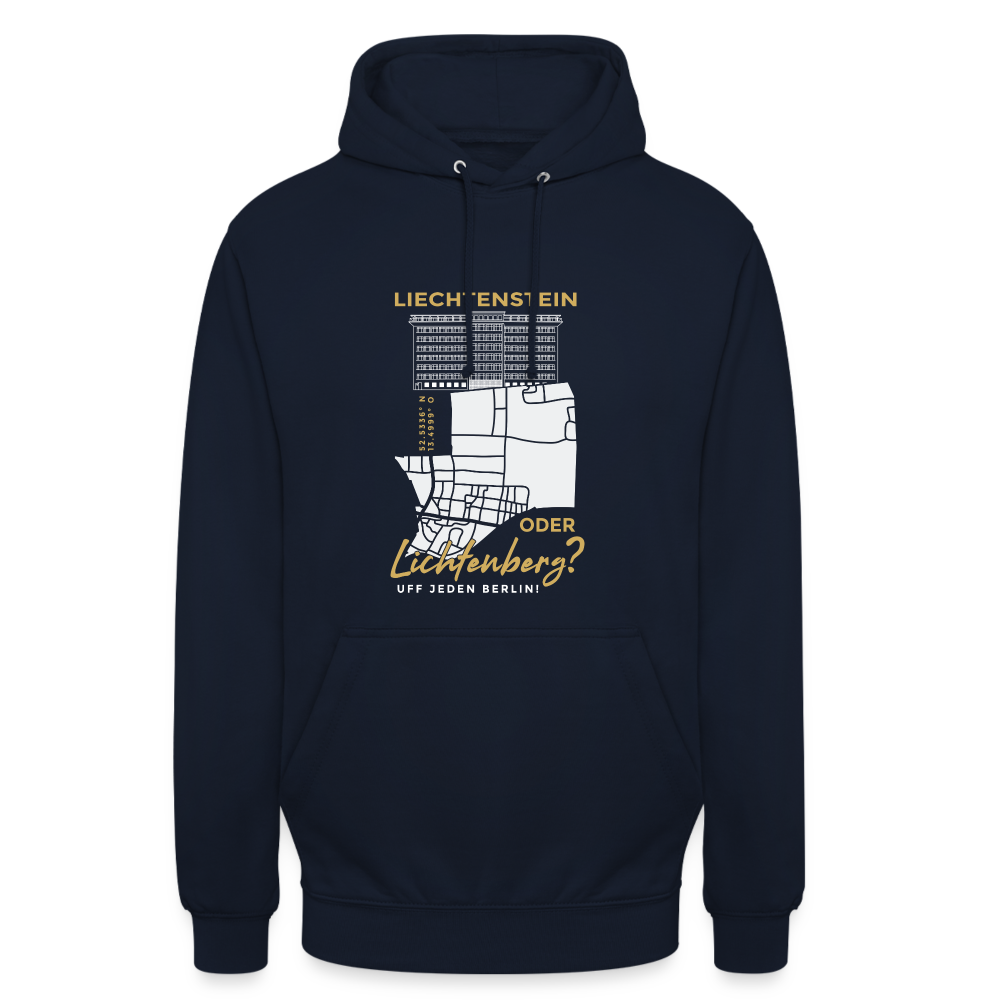 Liechtenstein oder Lichtenberg - Unisex Hoodie - Navy