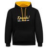 Episch! Von Jeburt an - Kontrast Hoodie - Schwarz/Gold