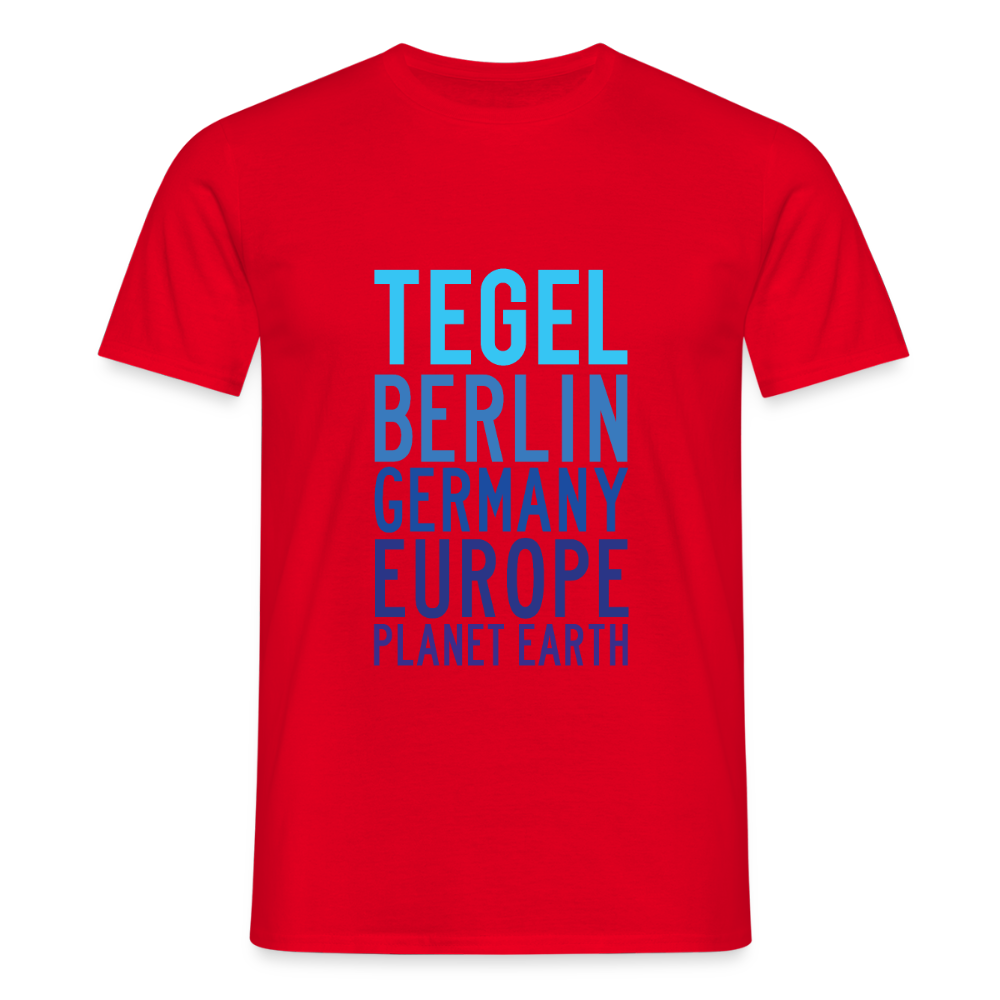Tegel Planet Earth - Männer Premium T-Shirt - Rot