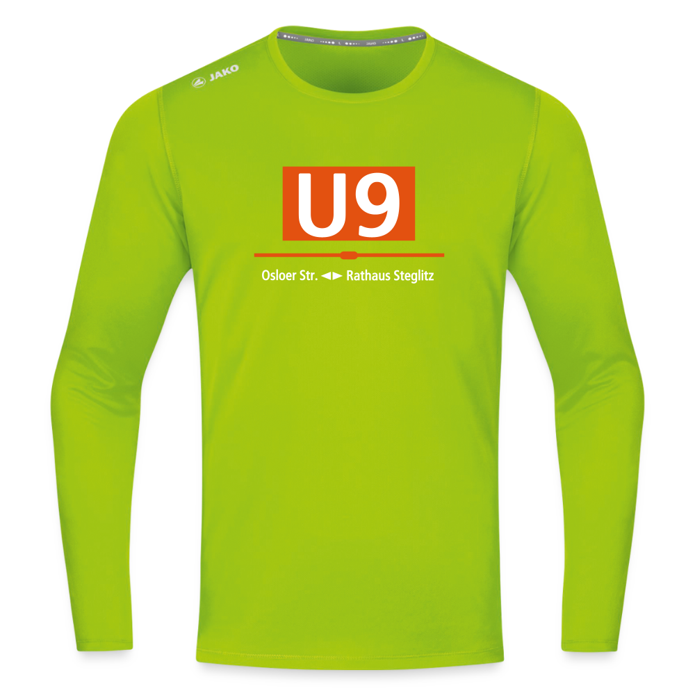 U9 - Männer Sport Langamshirt - Neongrün