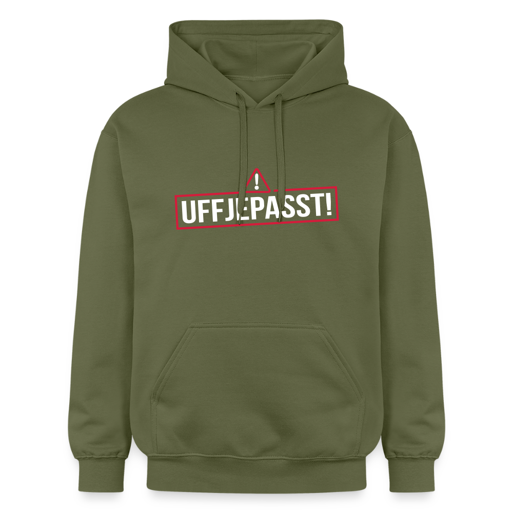 Uffjepasst! - Hoodie - Militärgrün