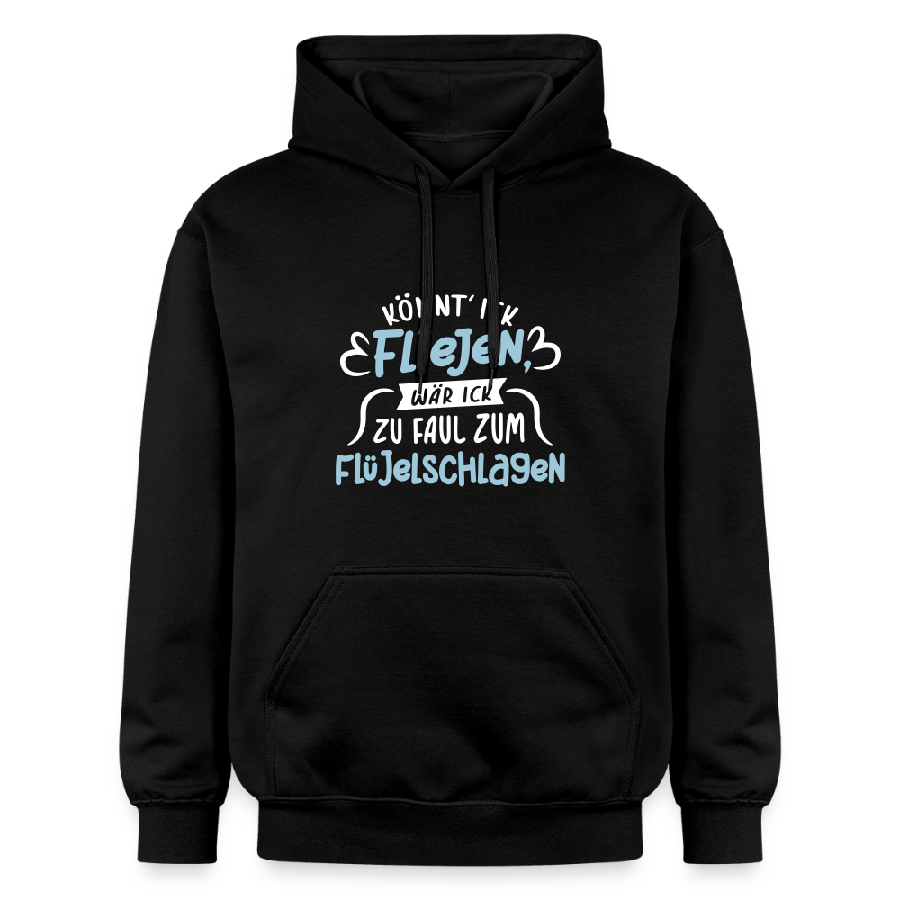 Könnt' ick fliejen, wär ick zu faul zum Flüjelschlagen - Hoodie - Schwarz