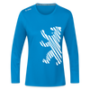 Berliner Bär im Netz - weiß - Frauen Sport Langarmshirt - Saphirblau
