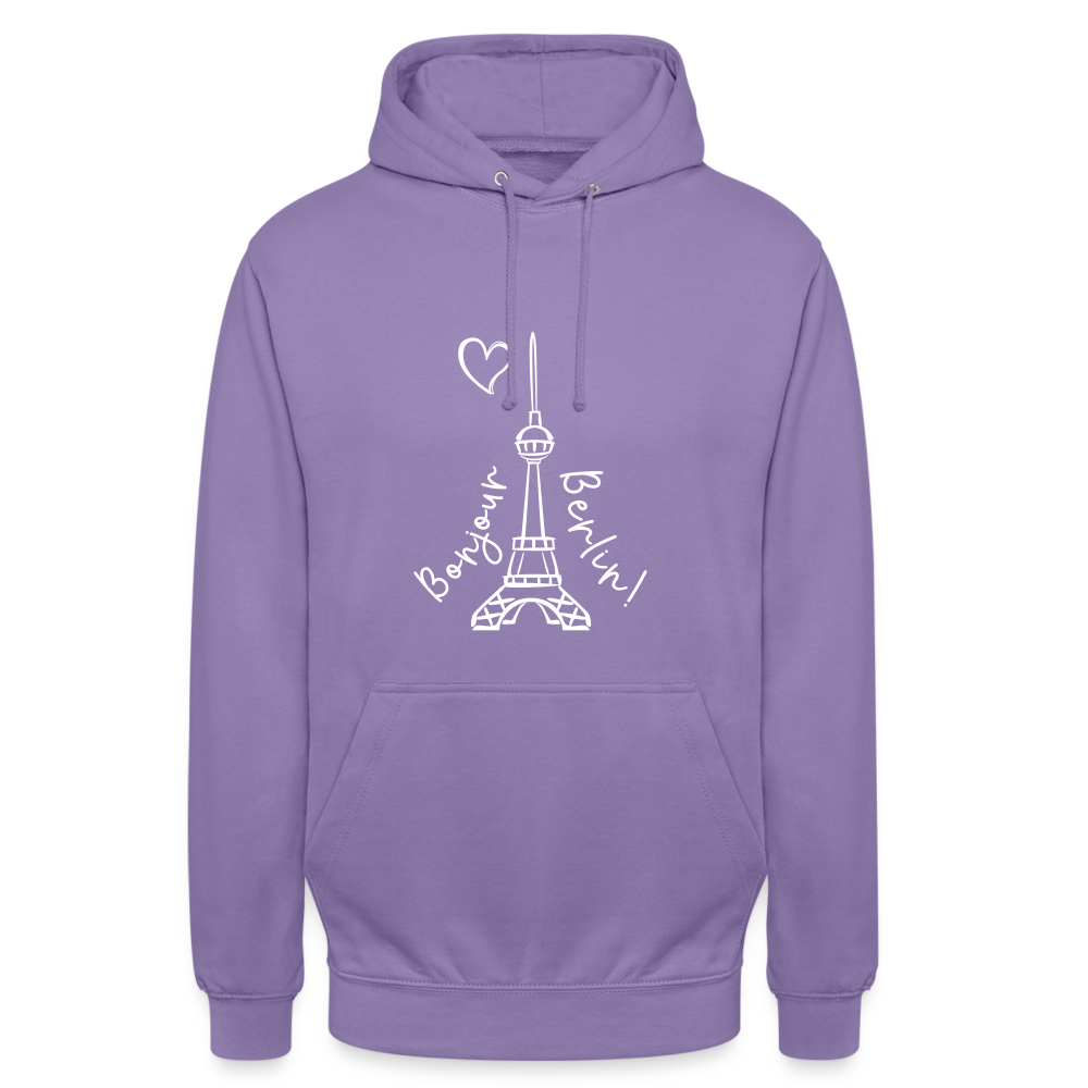 Eiffelturm in Berlin Bonjour - Unisex Hoodie - Lavendel