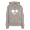 I love Berlin weiß - Frauen Premium Hoodie - Taupe