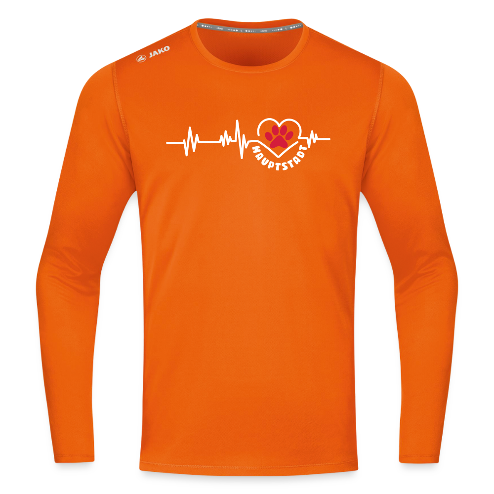Haupstadt - Männer Sport Langamshirt - Neonorange