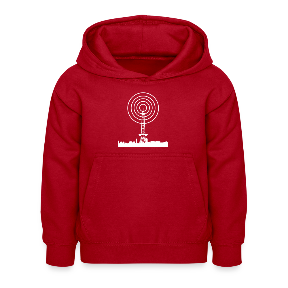 Funkturm im Fokus - Kinder Hoodie - Rot
