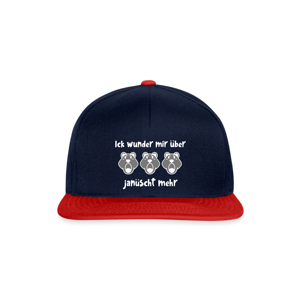 Ick wunder mir - Snapback Cap - Navy/Rot