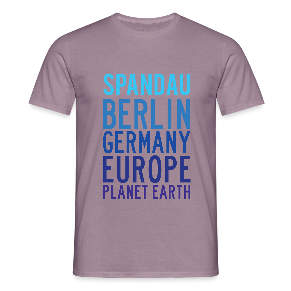 Spandau Planet Earth - Männer Premium T-Shirt - Lilagrau