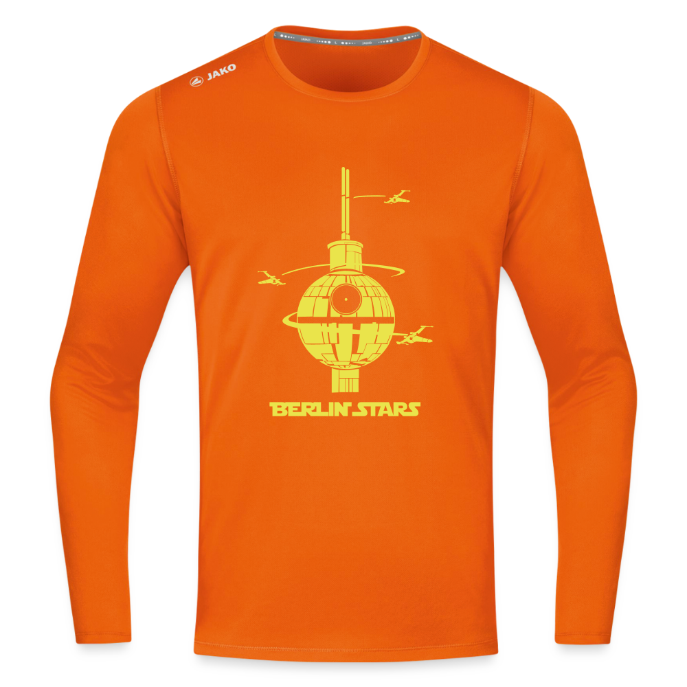 Berlin Stars - Männer Sport Langamshirt - Neonorange