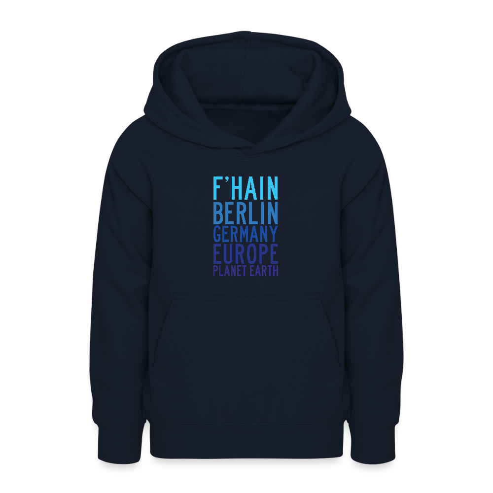 F'hain - Planet Earth - Teenager Hoodie - Navy