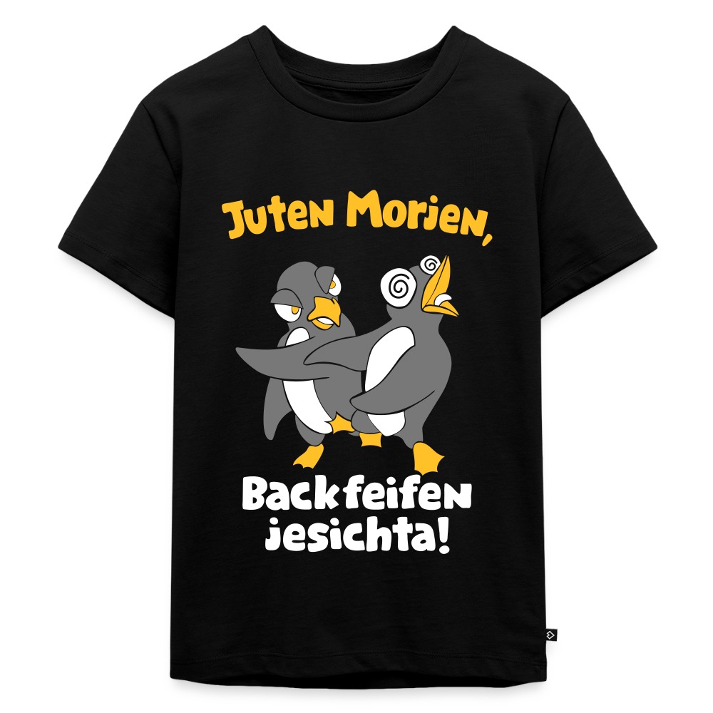 Juten Morjen, Backfeifenjesichta! - Kinder Premium T-Shirt - Schwarz