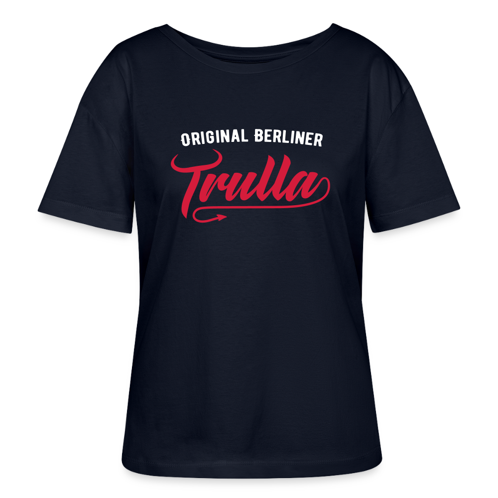 Trulla - Relaxed Rundhals Frauen Bio-T-Shirt - Navy