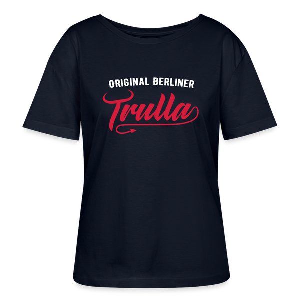 Trulla - Relaxed Rundhals Frauen Bio-T-Shirt - Navy
