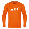 Evolution - Männer Sport Langamshirt - Neonorange