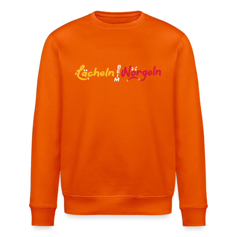 Lächeln beim Nörgeln - Unisex Bio Sweatshirt - Tieforange